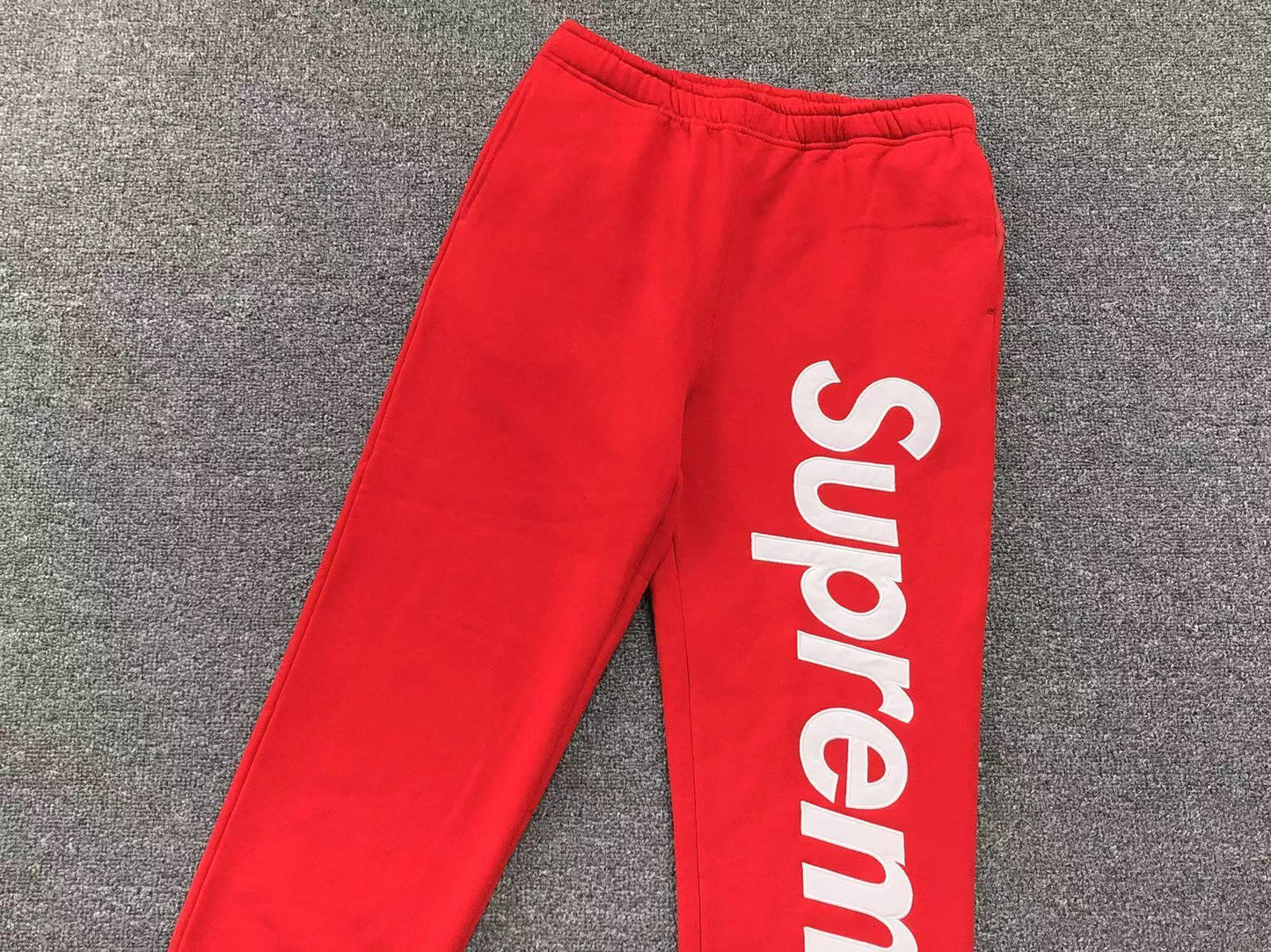 Supreme Satin Appliqué Sweatpants Red