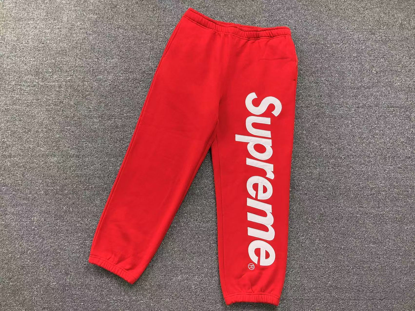 Supreme Satin Appliqué Sweatpants Red
