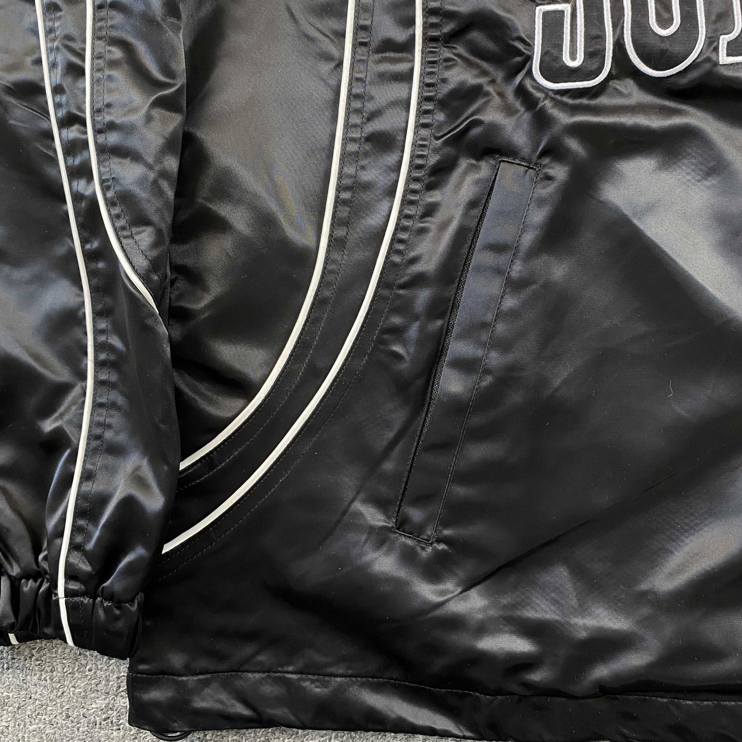 Supreme Satin Piping Pullover Black