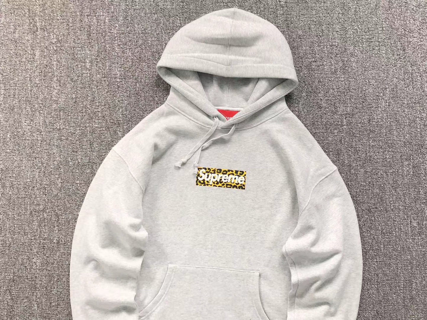 Supreme Shanghai Box Logo Hoodie Heather Grey