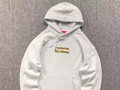 Supreme Shanghai Box Logo Hoodie Heather Grey