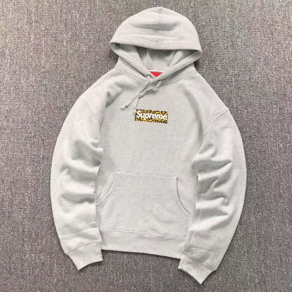 Supreme Shanghai Box Logo Hoodie Heather Grey