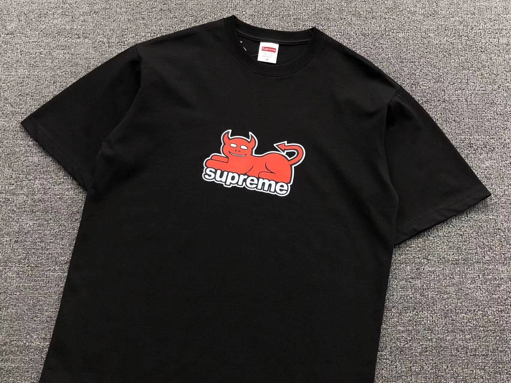 SUPREME TOY MACHINE DEVIL CAT TEE BLACK-Drip Store Argentina