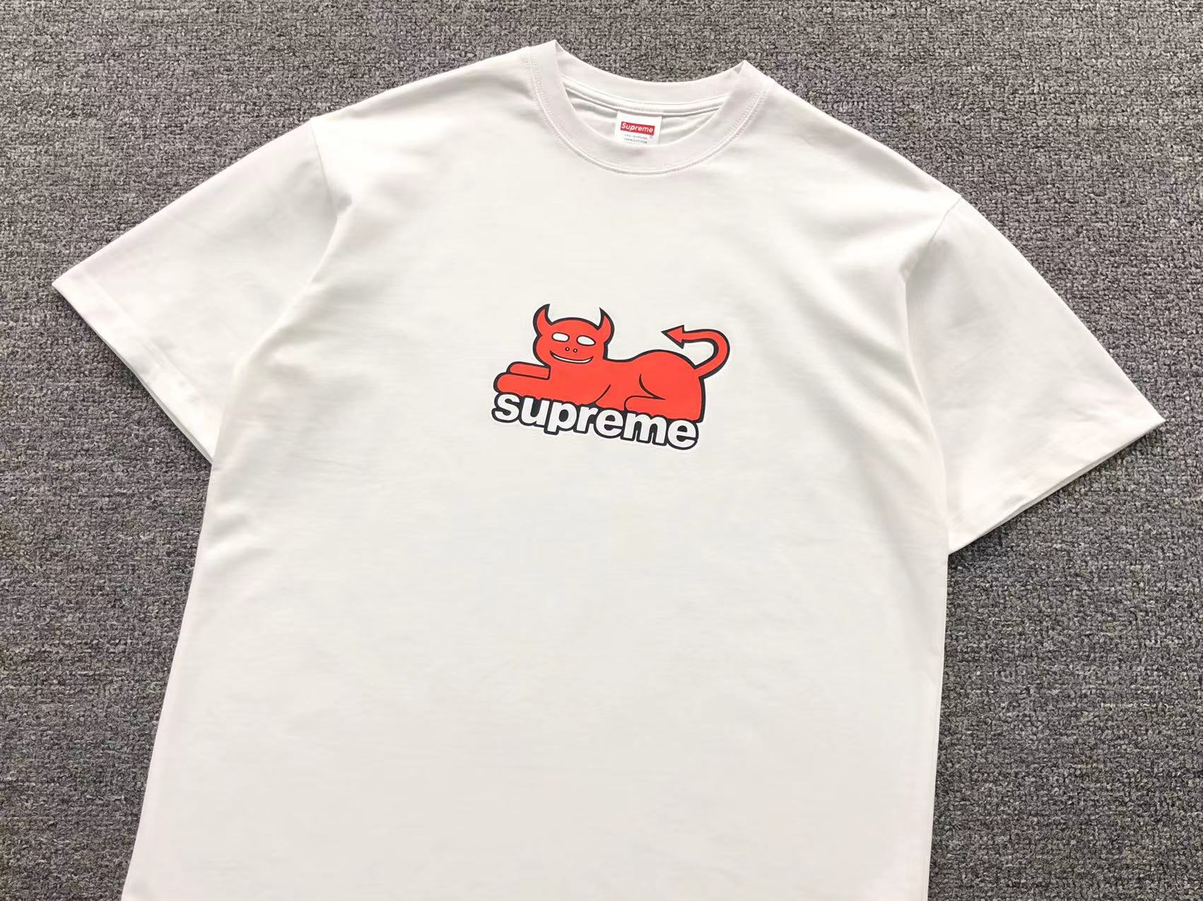 SUPREME TOY MACHINE DEVIL CAT TEE WHITE-Drip Store Argentina