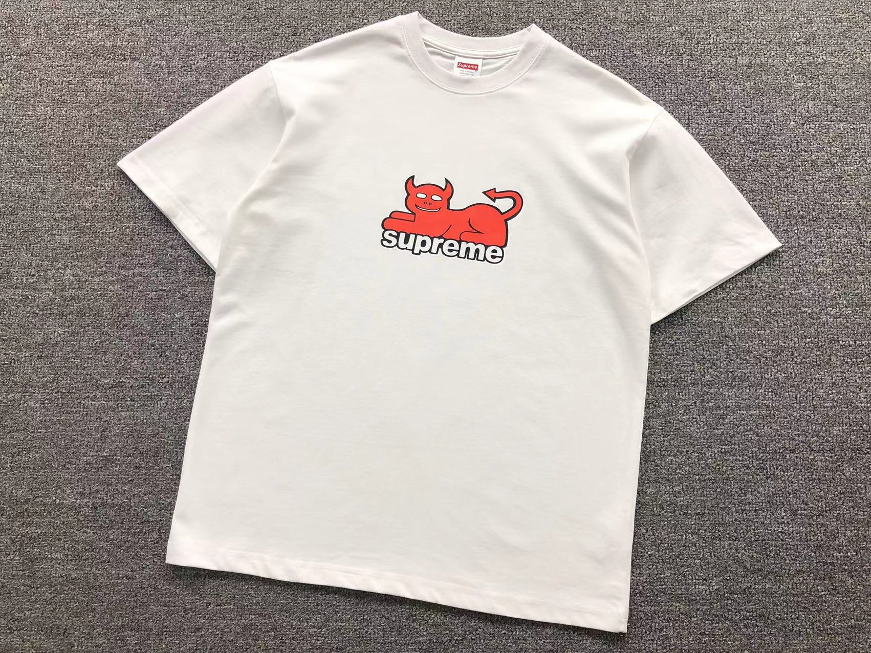 SUPREME TOY MACHINE DEVIL CAT TEE WHITE-Drip Store Argentina