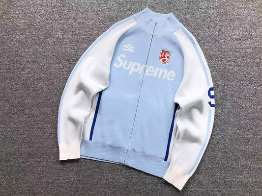 Supreme Umbro Zip Up Sweater Light Blue