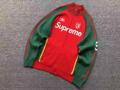 Supreme Umbro Zip Up Sweater Red
