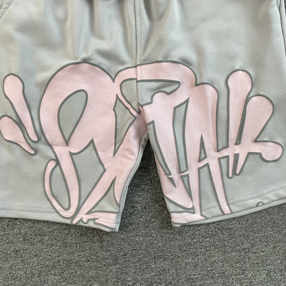 SYNA WORLD SYNA LOGO SHORTS GREY PINK-Drip Store Argentina