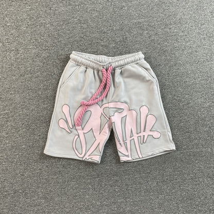 SYNA WORLD SYNA LOGO SHORTS GREY PINK-Drip Store Argentina