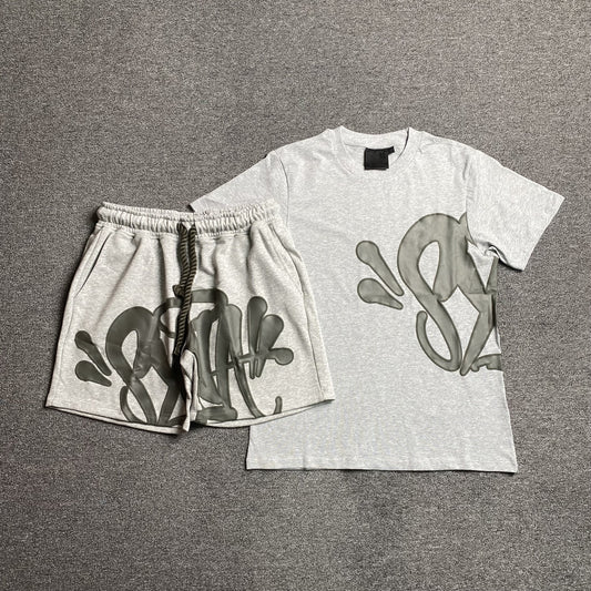 Syna World Syna Logo T-Shirt/Short Set Grey-Drip Store Argentina