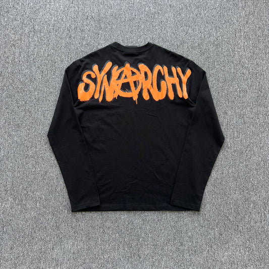 Syna World Synarchy Long Sleeve Tee Black Orange