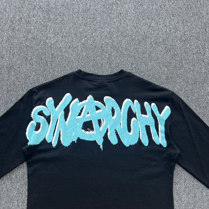 Syna World Synarchy Long Sleeve Tee Black Skyblue
