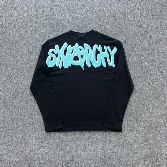 Syna World Synarchy Long Sleeve Tee Black Skyblue