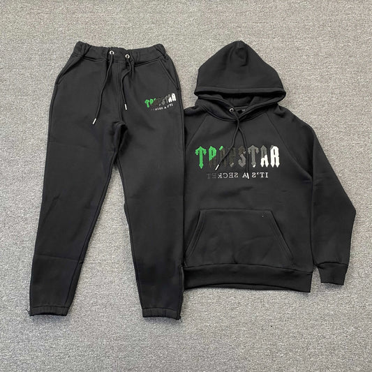 TRAPSTAR CHENILLE DECODED TRACKSUIT BLACK GREEN-Drip Store Argentina