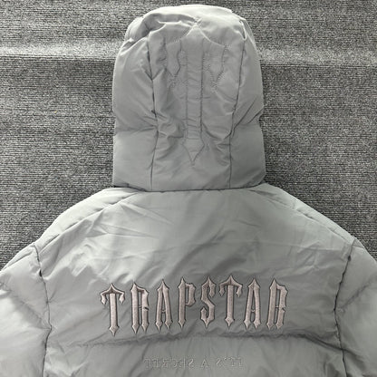 Trapstar Decoded Hooded 2.0 Puffer Jacket Grey