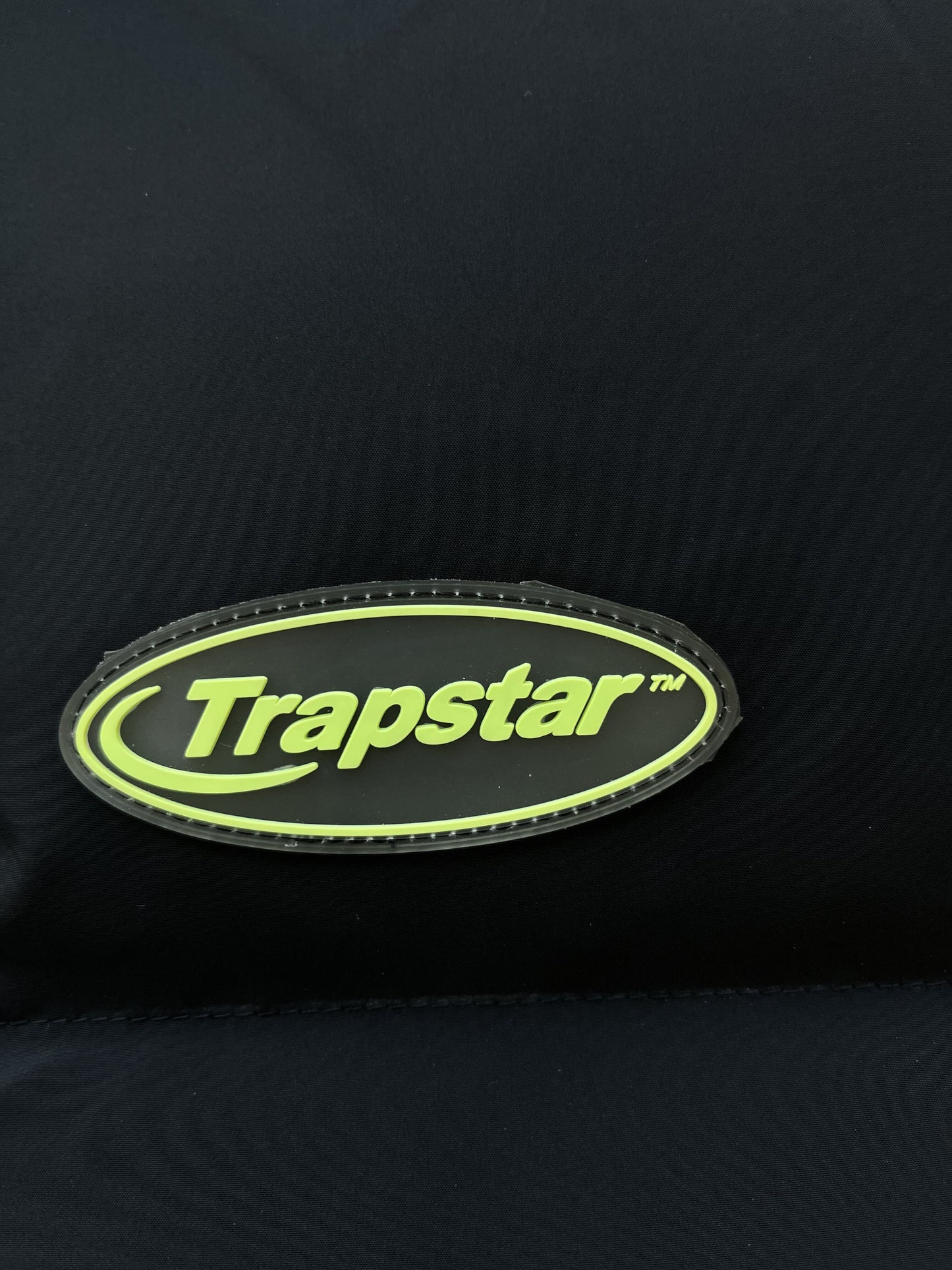 Trapstar Hyperdrive Detachable Hooded Puffer Jacket Black Lime