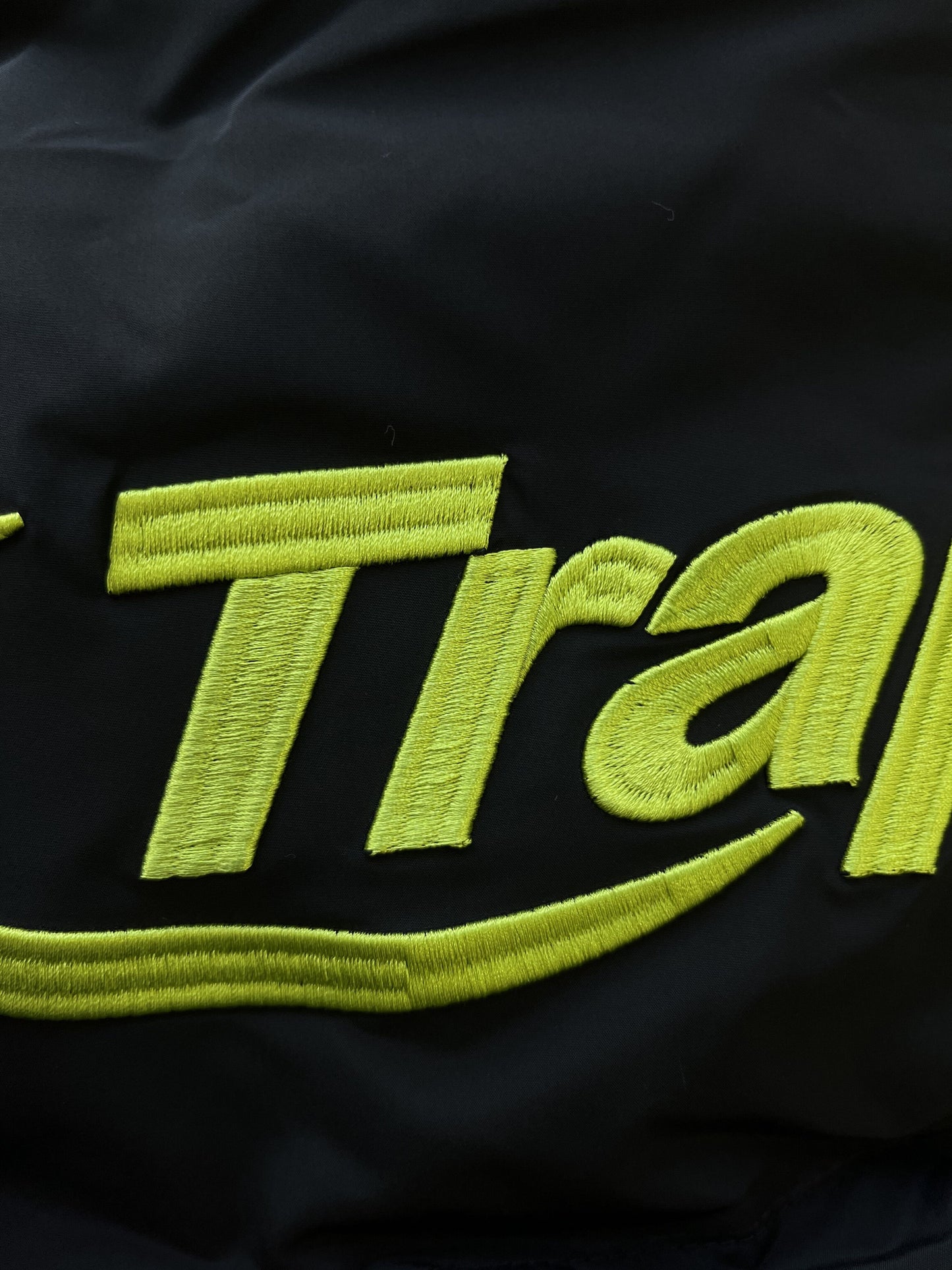 Trapstar Hyperdrive Detachable Hooded Puffer Jacket Black Lime