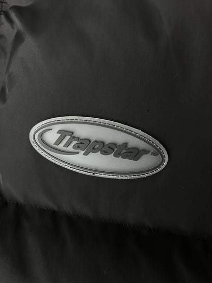 Trapstar Hyperdrive Detachable Hooded Puffer Jacket Triple Black
