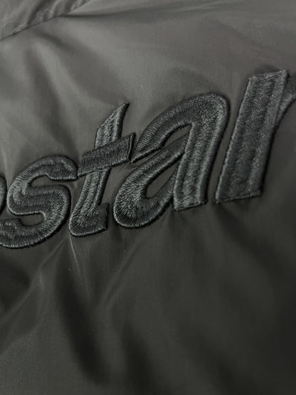 Trapstar Hyperdrive Detachable Hooded Puffer Jacket Triple Black