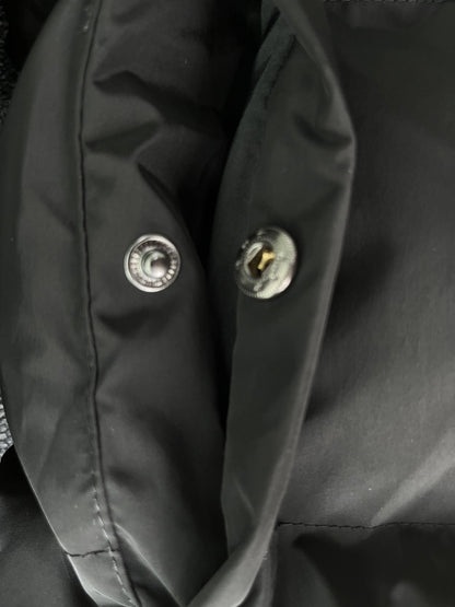 Trapstar Hyperdrive Detachable Hooded Puffer Jacket Triple Black
