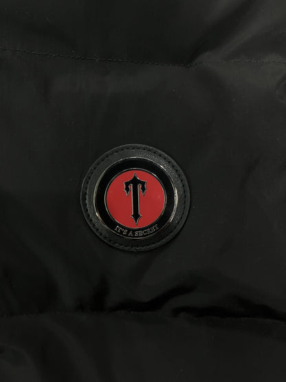 Trapstar Irongate Detachable Hooded Puffer Jacket Black Red