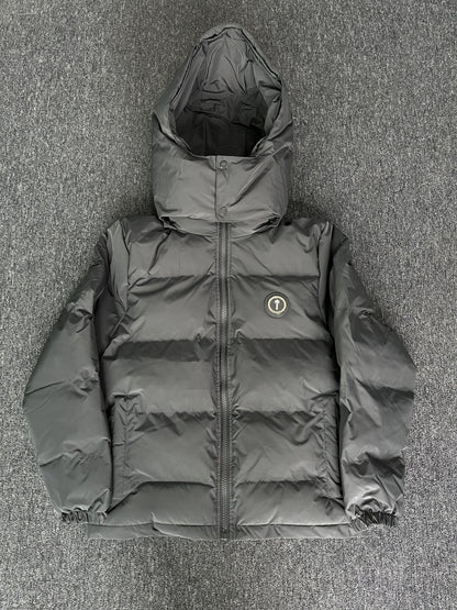 Trapstar Irongate Detachable Hooded Puffer Jacket Grey