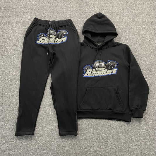 TRAPSTAR SHOOTERS TRACKSUIT BLACK BLUE-Drip Store Argentina