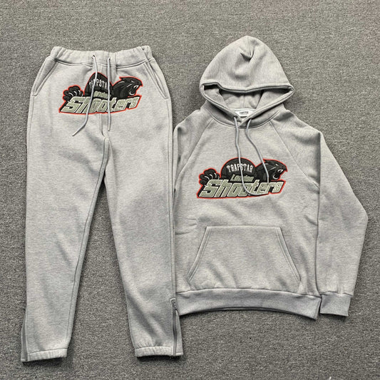 TRAPSTAR SHOOTERS TRACKSUIT GREY RED-Drip Store Argentina