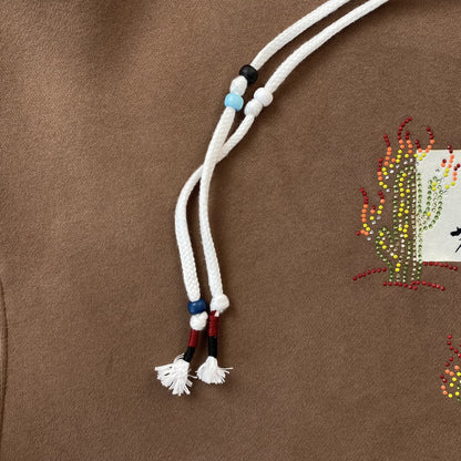 TRAVIS SCOTT X JORDAN FLIGHT GRAPHIC HOODIE BROWN-Drip Store Argentina