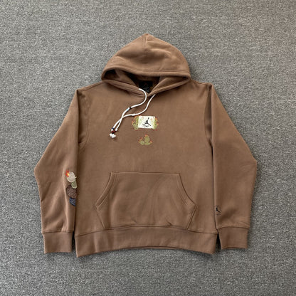TRAVIS SCOTT X JORDAN FLIGHT GRAPHIC HOODIE BROWN-Drip Store Argentina