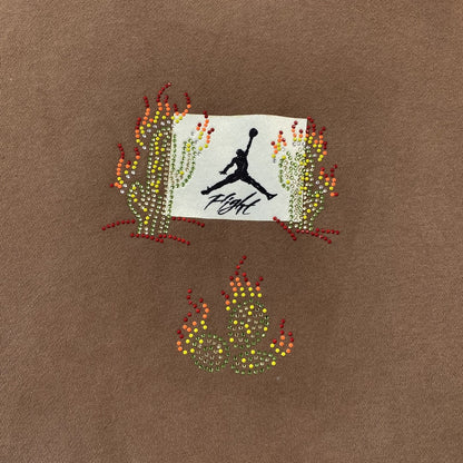 TRAVIS SCOTT X JORDAN FLIGHT GRAPHIC HOODIE BROWN-Drip Store Argentina