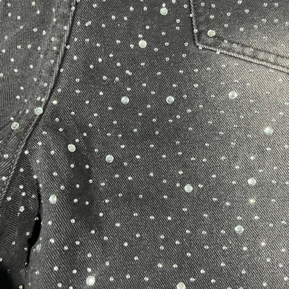 Vale Forever Iced Out Denim Shorts Black