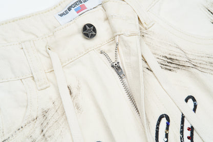 Vale Forever Reeses Denim Shorts Dirt Cream