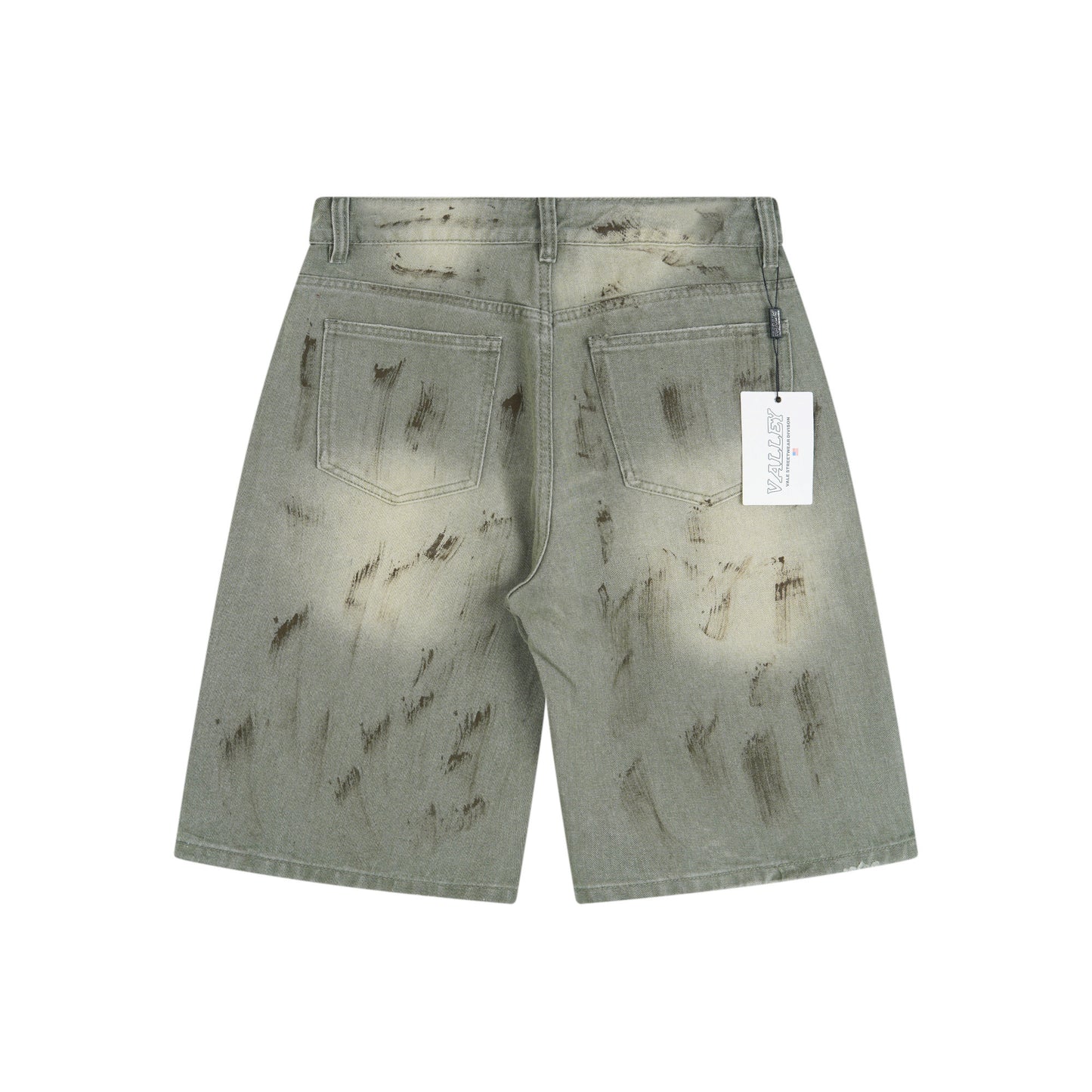 Vale Forever Skittle Denim Shorts Green