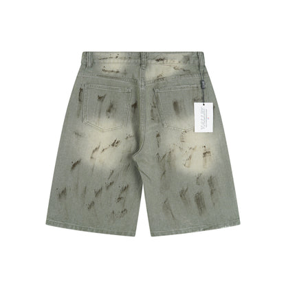 Vale Forever Skittle Denim Shorts Green