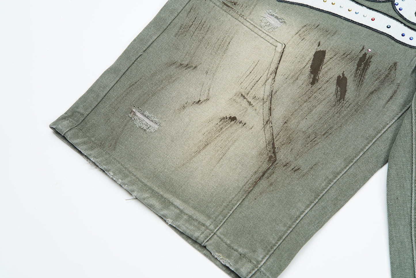 Vale Forever Skittle Denim Shorts Green