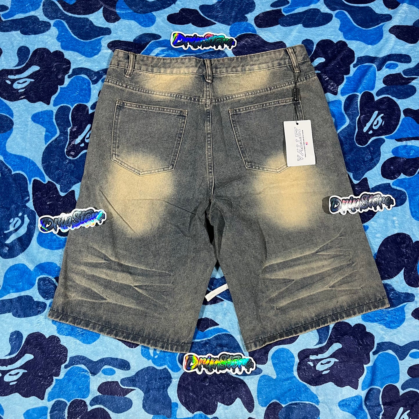 Vale Forever Skittles Denim Shorts Blue
