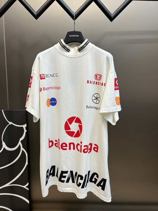 BALENCIAGA TOP LEAGUE T-SHIRT WHITE