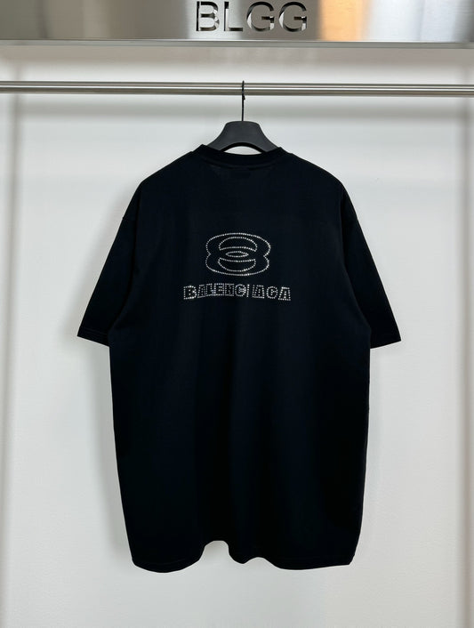 BALENCIAGA STRASS T-SHIRT BLACK