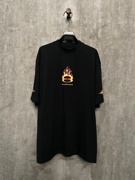 BALENCIAGA BURNING UNITY T-SHIRT BLACK