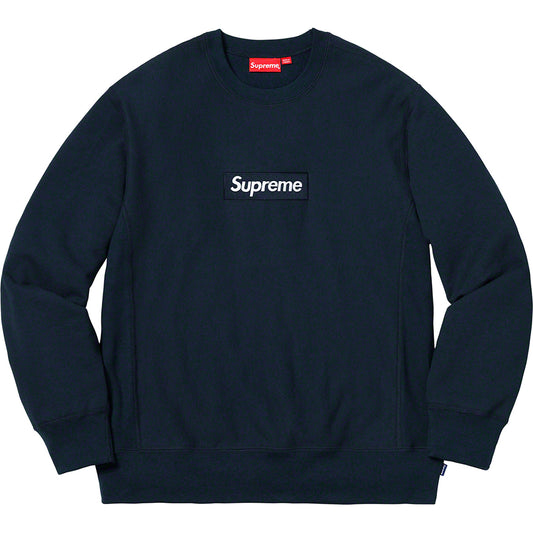 SUPREME BOX LOGO CREWNECK (FW18) NAVY