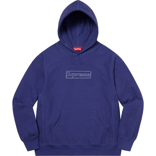 SUPREME KAWS CHALK LOGO HOODIE WASHED NAVY