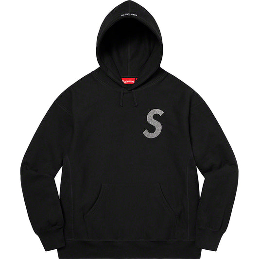 SUPREME SWAROVSKI S LOGO HOODIE BLACK