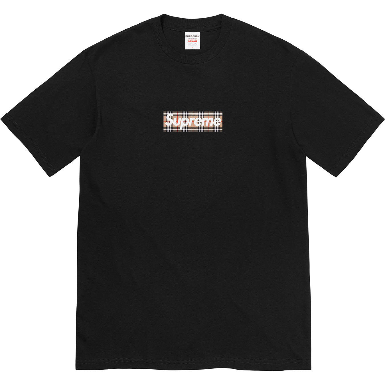 SUPREME BURBERRY BOX LOGO T-SHIRT BLACK