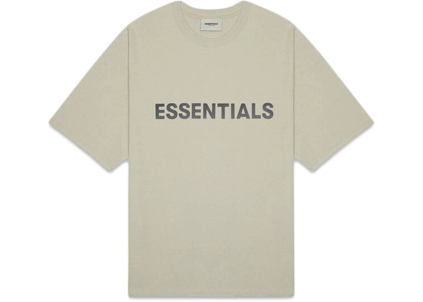 FEAR OF GOD ESSENTIALS BOXY T-SHIRT APPLIQUE LOGO MOSS