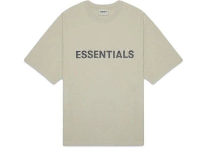 FEAR OF GOD ESSENTIALS BOXY T-SHIRT APPLIQUE LOGO MOSS