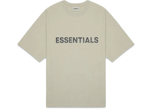 FEAR OF GOD ESSENTIALS BOXY T-SHIRT APPLIQUE LOGO MOSS