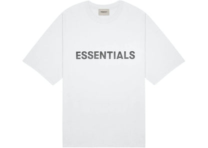 FEAR OF GOD ESSENTIALS BOXY T-SHIRT APPLIQUE LOGO WHITE