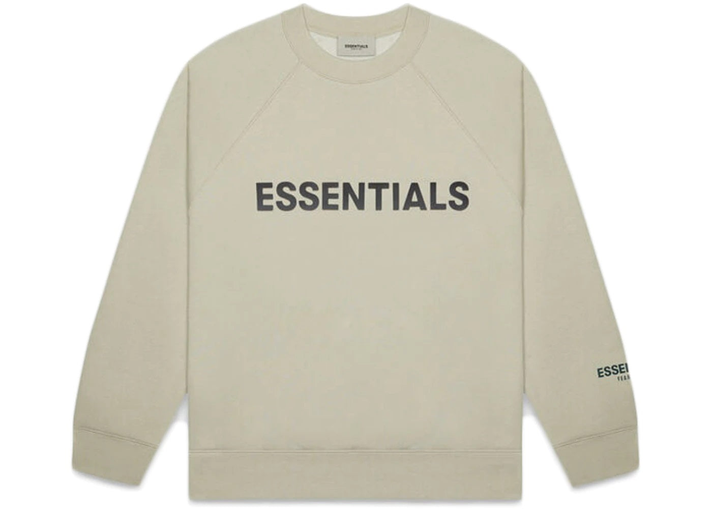 FEAR OF GOD ESSENTIALS CREWNECK APPLIQUE LOGO MOSS