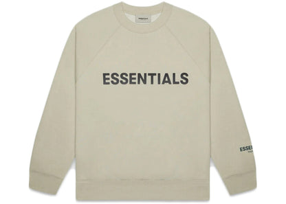 FEAR OF GOD ESSENTIALS CREWNECK APPLIQUE LOGO MOSS